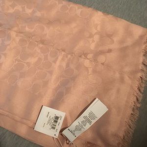 Pink coach scarf new with tags